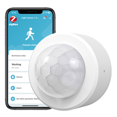 ツイア ジグビー 3.0 PIR モーション検出器 照明センサー 2 in 1 セキュリティ 防盗アラームセンサー スマートライトセンシング