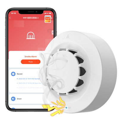 良い値段 トゥヤ Wifi スマート煙警報器 防火 90db 煙突 組み合わせ 防火 家庭用 セキュリティシステム オンライン