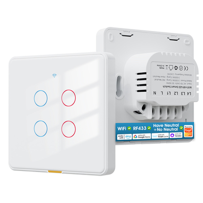 良い値段 トゥヤ WiFi スイッチ RF433 コントロール タイムリング 音声アプリ アレクサ,Googleホーム スマートホーム 無中性ワイヤ WiFi EU ウォールスイッチ オンライン