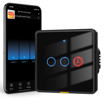 良い値段 トゥヤ スマートWiFi RF433 扇風機とペンダントライトのタイマースイッチ 中立線不要 音声制御 ウォールスイッチ オンライン